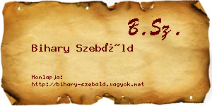 Bihary Szebáld névjegykártya